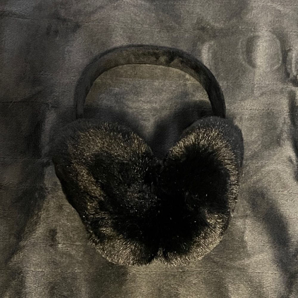 Black Faux Fur Earmuffs